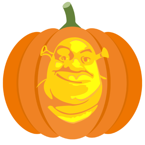 Shrek pumpkin stencil free printable papercraft templates