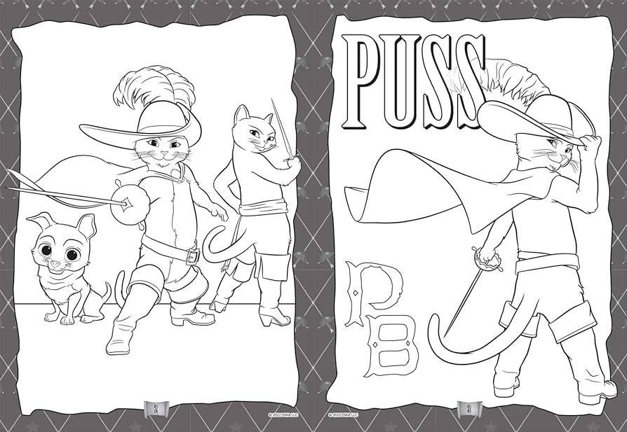 Puss in boots the last wish colouring adventures dreamworks books