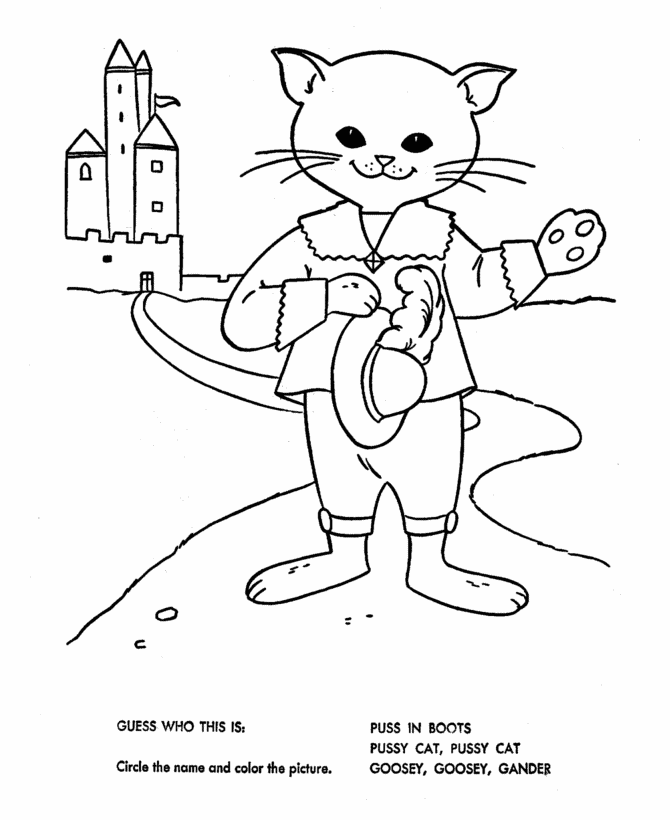 Nursery rhymes quiz coloring page sheets