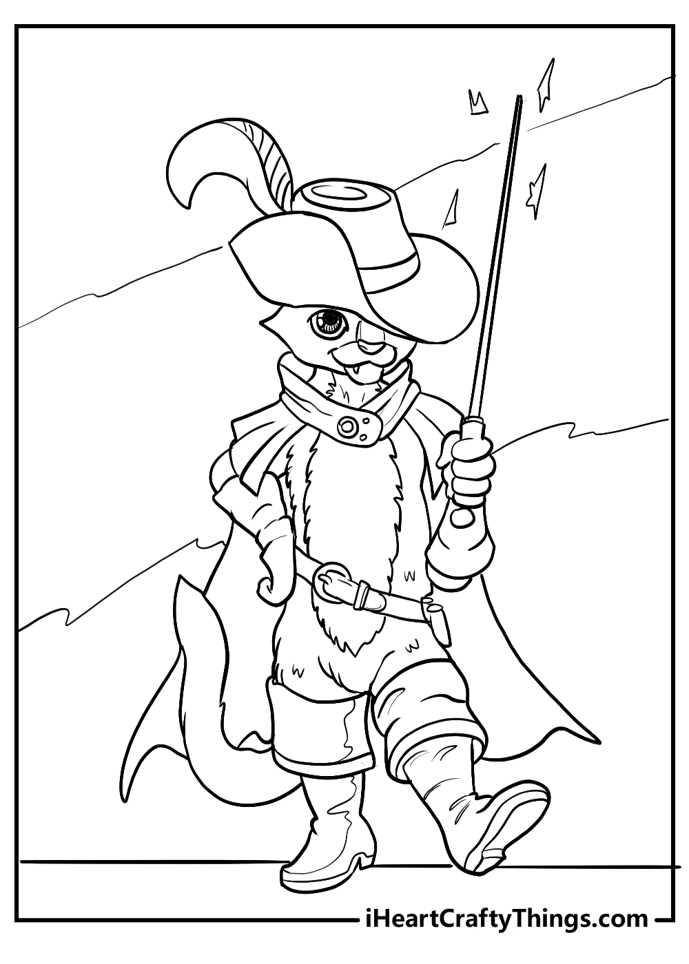 Printable puss in boots coloring pages updated