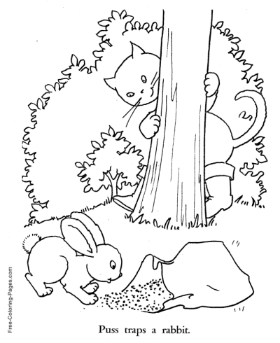 Puss in boots story coloring pages