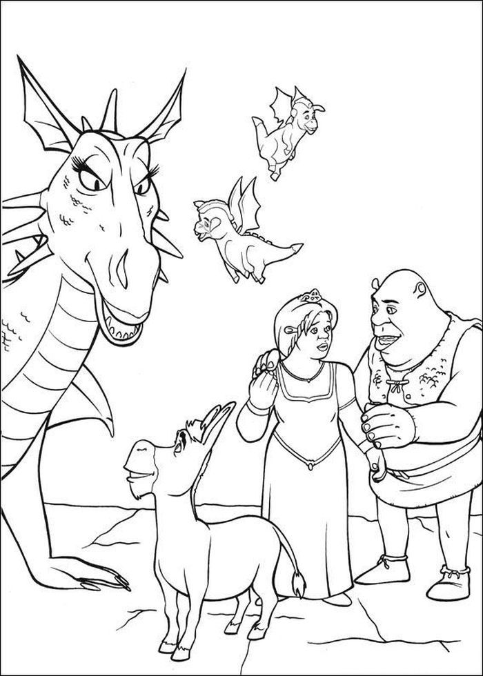 Funny shrek coloring pages pdf ideas