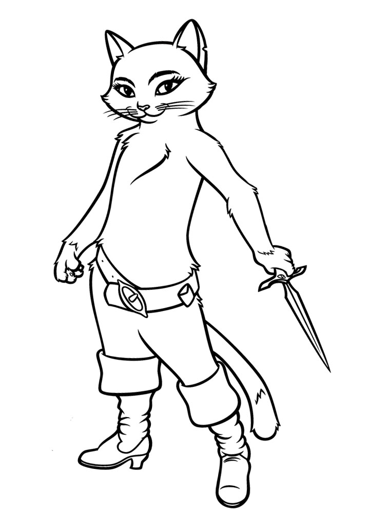 Puss in boots coloring pages ð to print and color