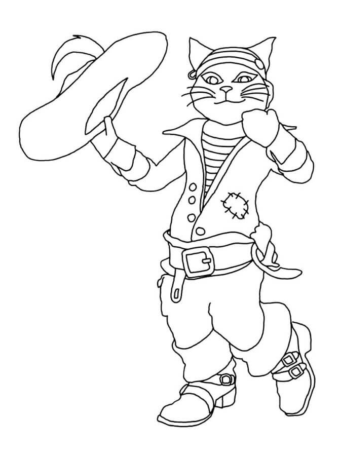 Puss in boots coloring pages