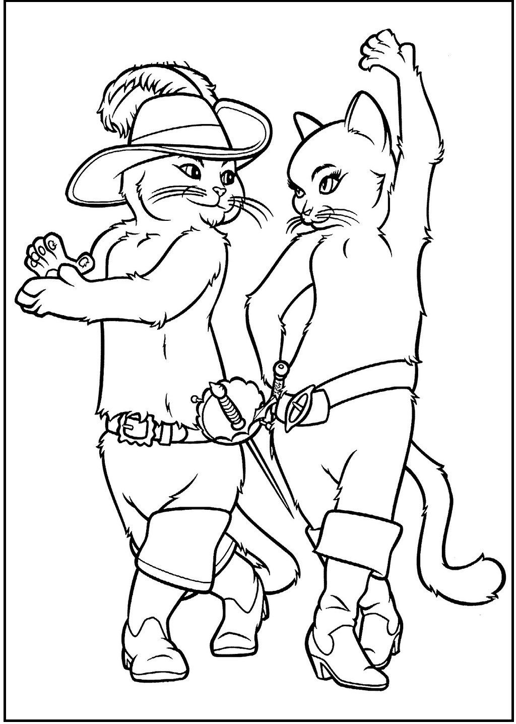 Puss in boots coloring download and print puss in boots off