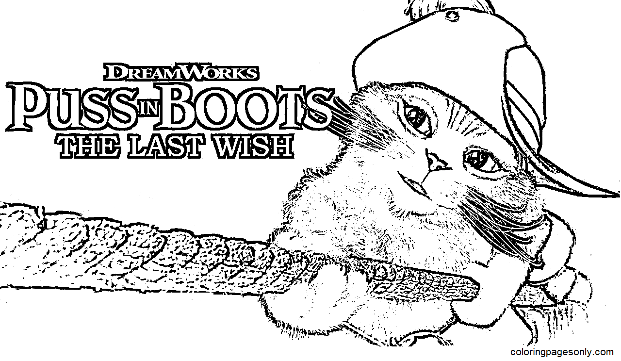 Puss in boots coloring pages printable for free download