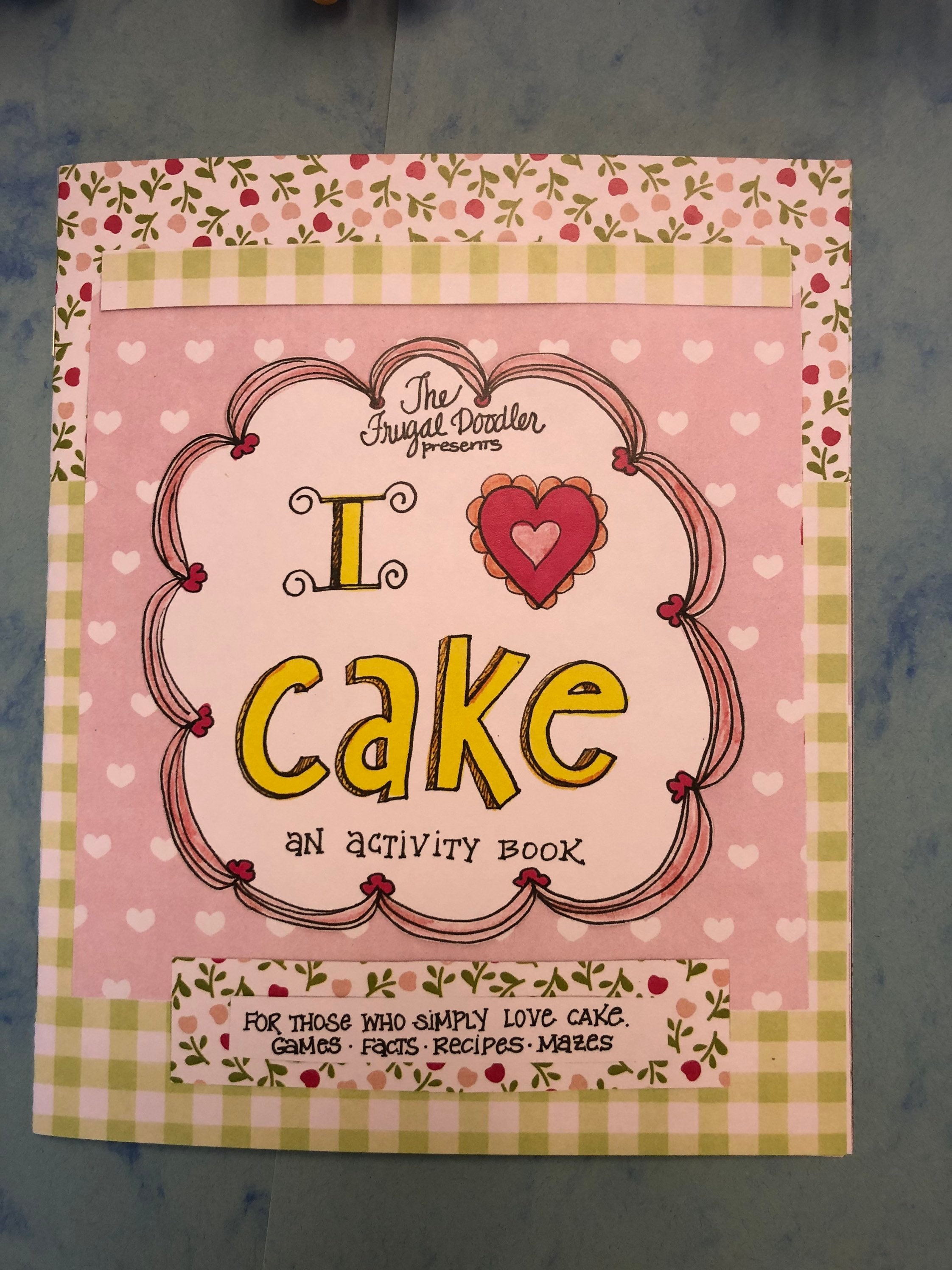 Cake activity book full color pages of word puzzles and