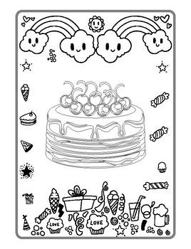 Cake coloring pages cake and cupcake color pages for children and adults d