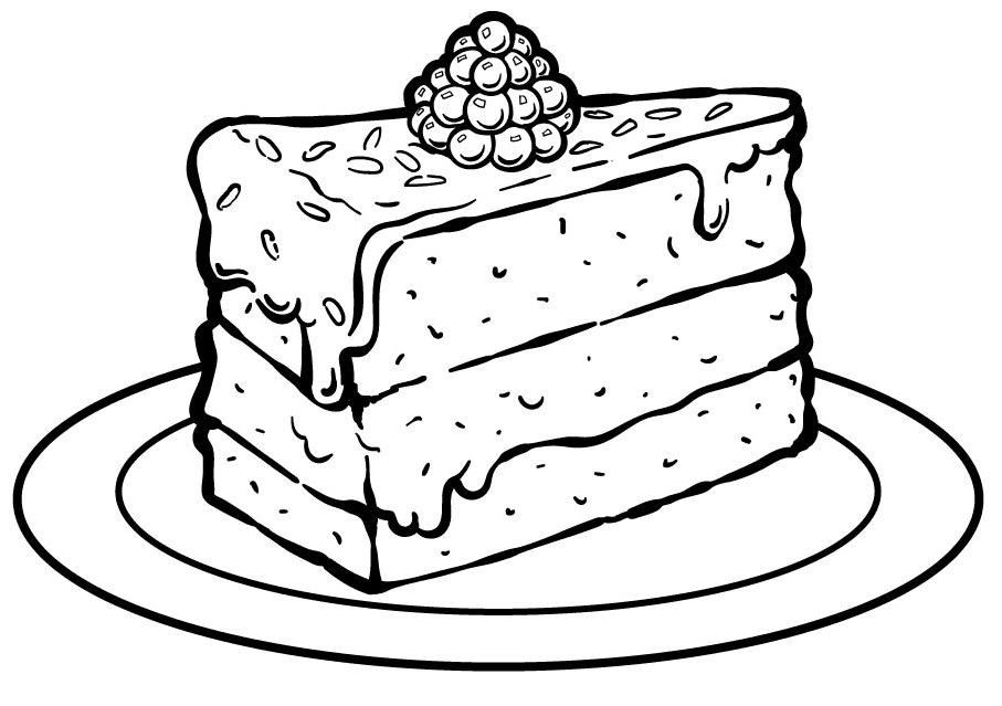 Cake coloring pages