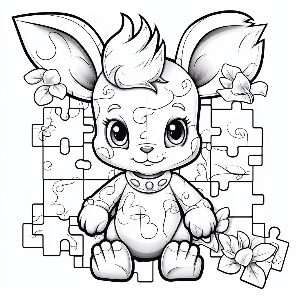 Puzzle coloring pages