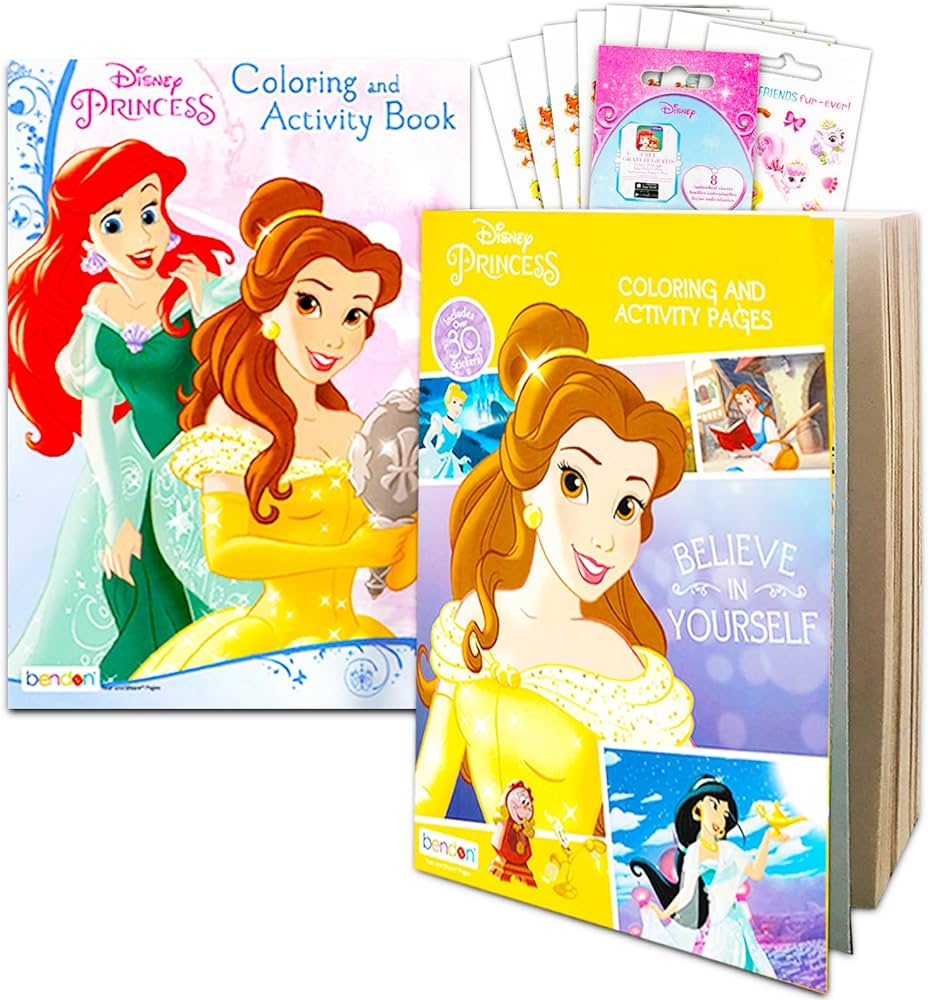 Disney princess jumbo coloring book for kids