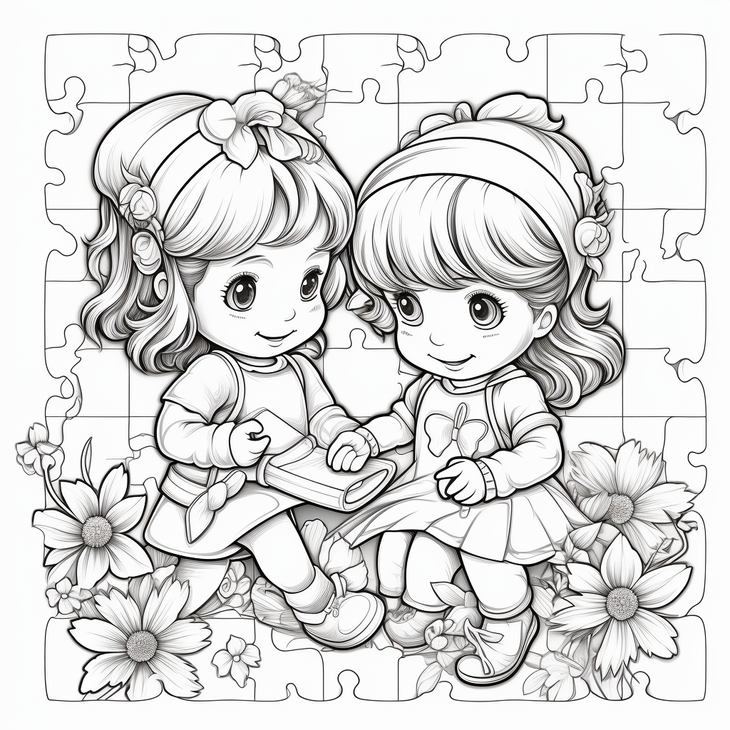 Puzzle coloring pages