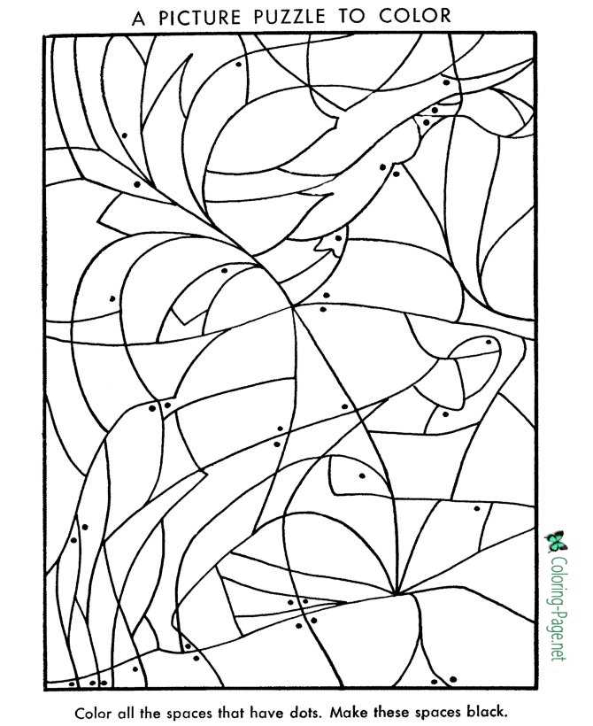 Picture puzzle worksheets