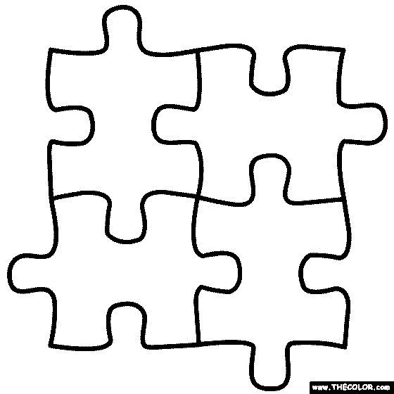 Puzzles coloring page