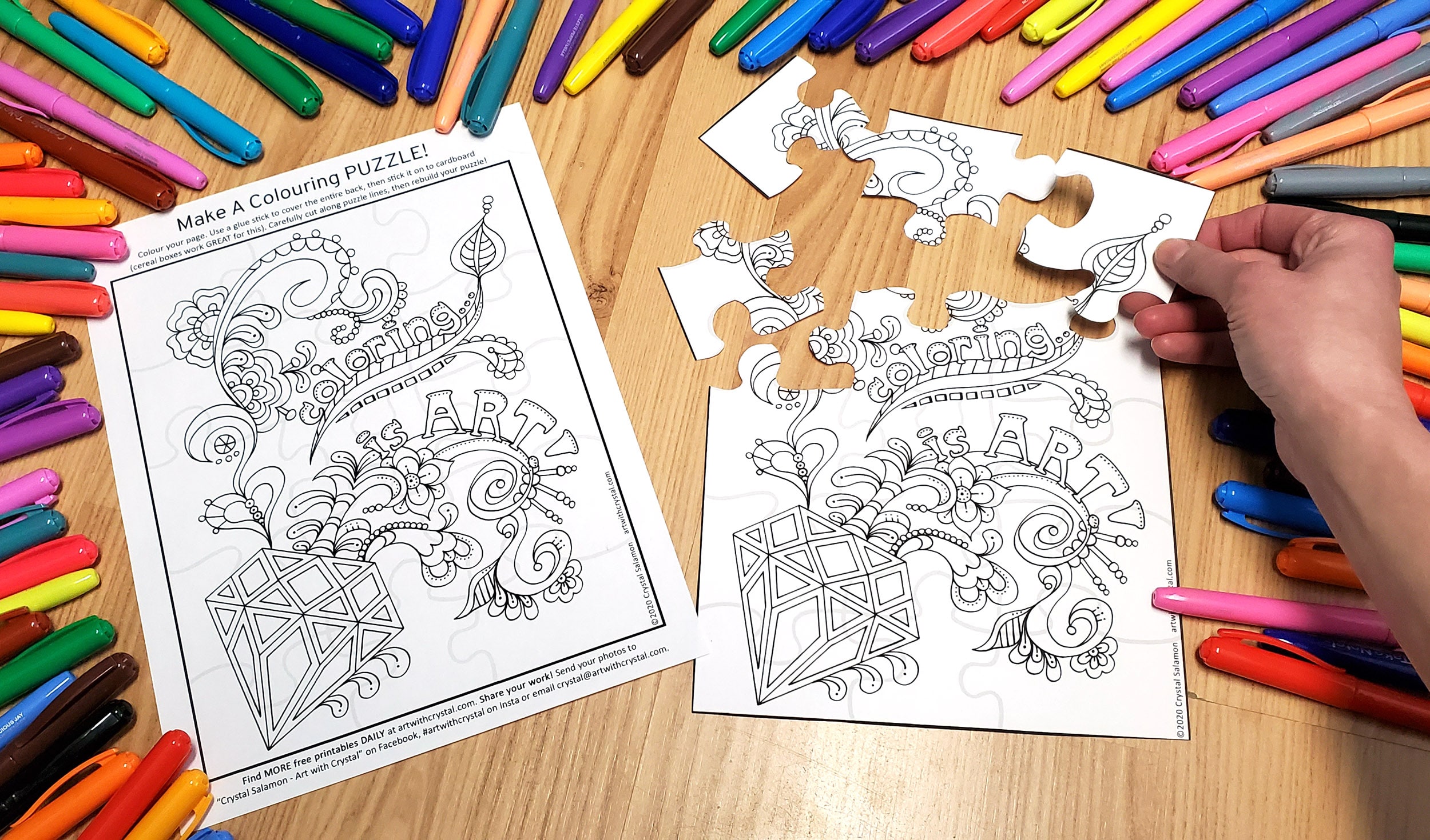 Make a colouring puzzle