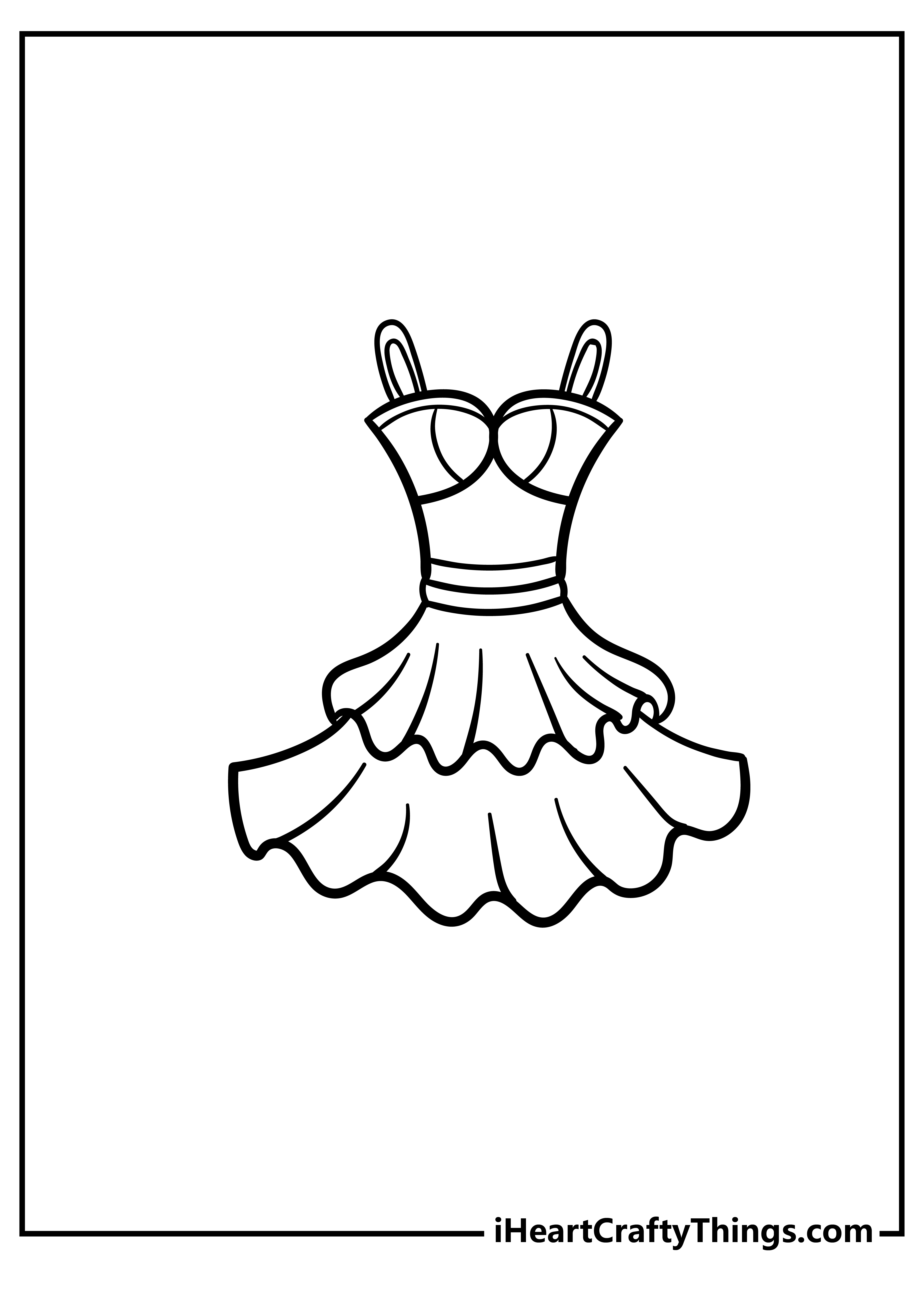 Dress coloring pages free printables