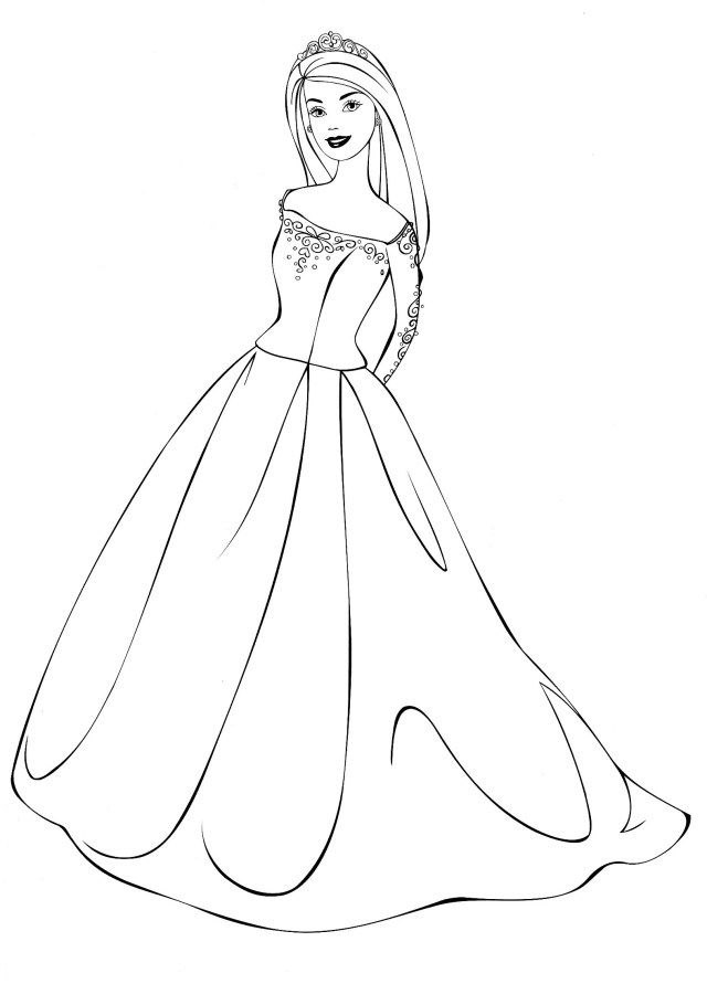 Creative picture of dress coloring pages