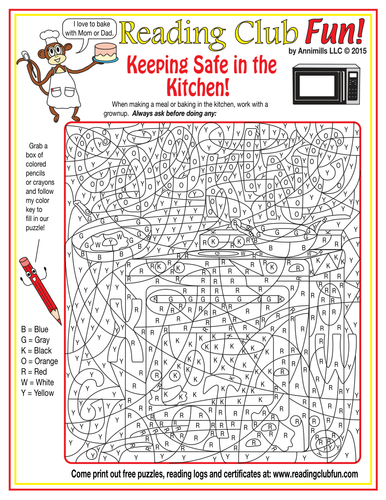 Keeping safe in the kitchen fire safety color