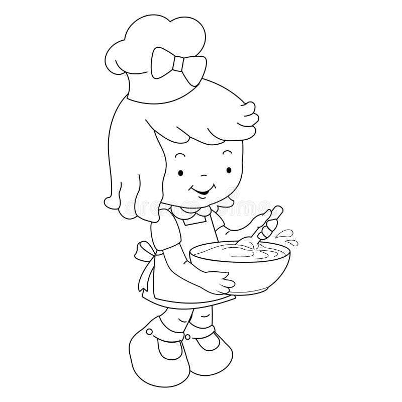 Chef coloring page stock illustrations â chef coloring page stock illustrations vectors clipart