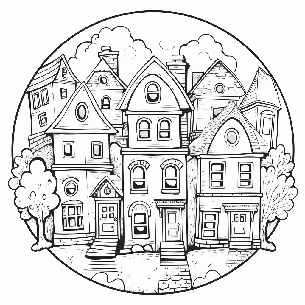 House coloring pages