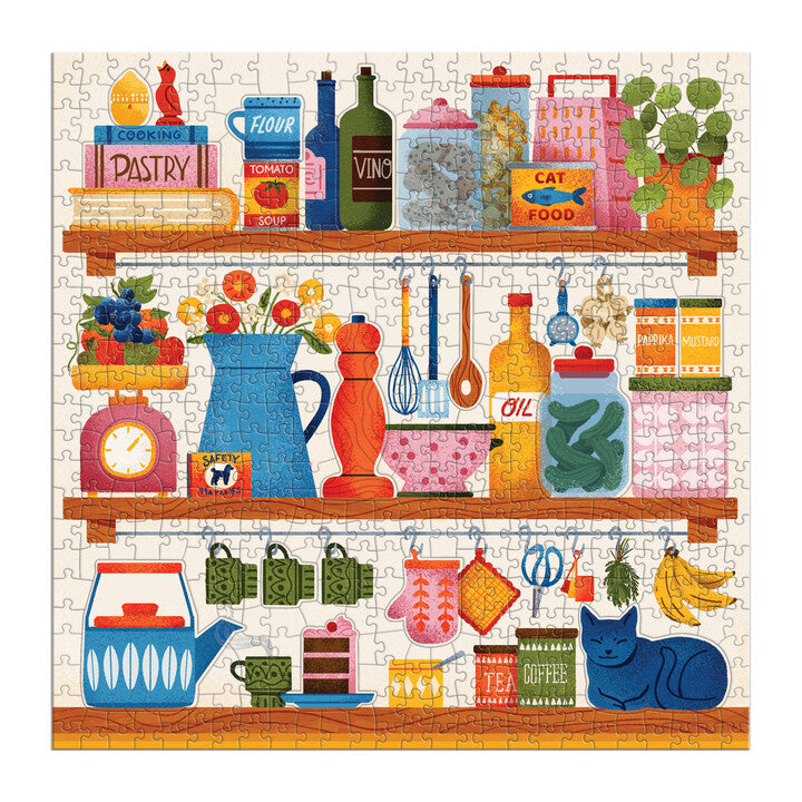 Kitchen essentials piece puzzle with shaped pieces â