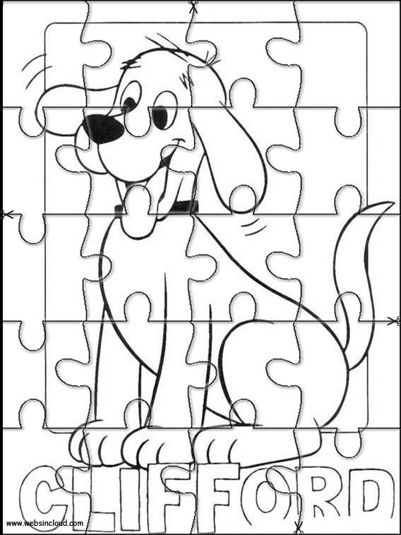 Clifford printable jigsaw puzzles to cut out for kids fun chalk art chalk fun printables kids