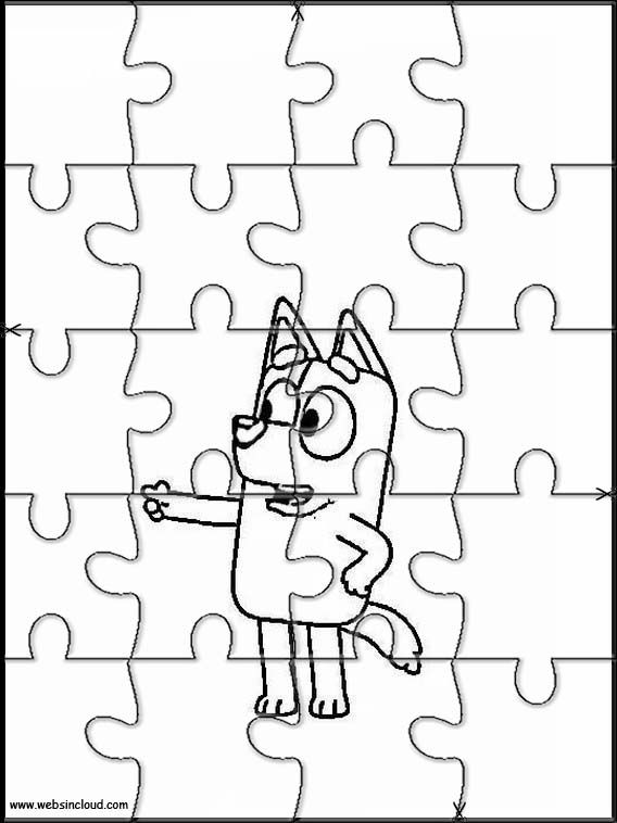 Bluey printable jigsaw puzzles to cut out for kids jigsaw printable puzzles printables