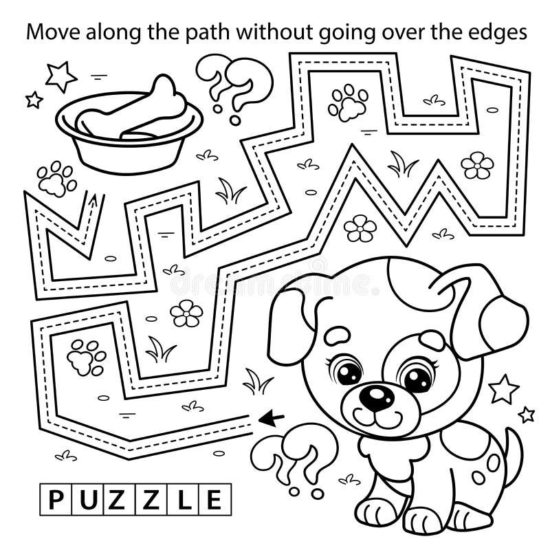 Dog maze coloring stock illustrations â dog maze coloring stock illustrations vectors clipart