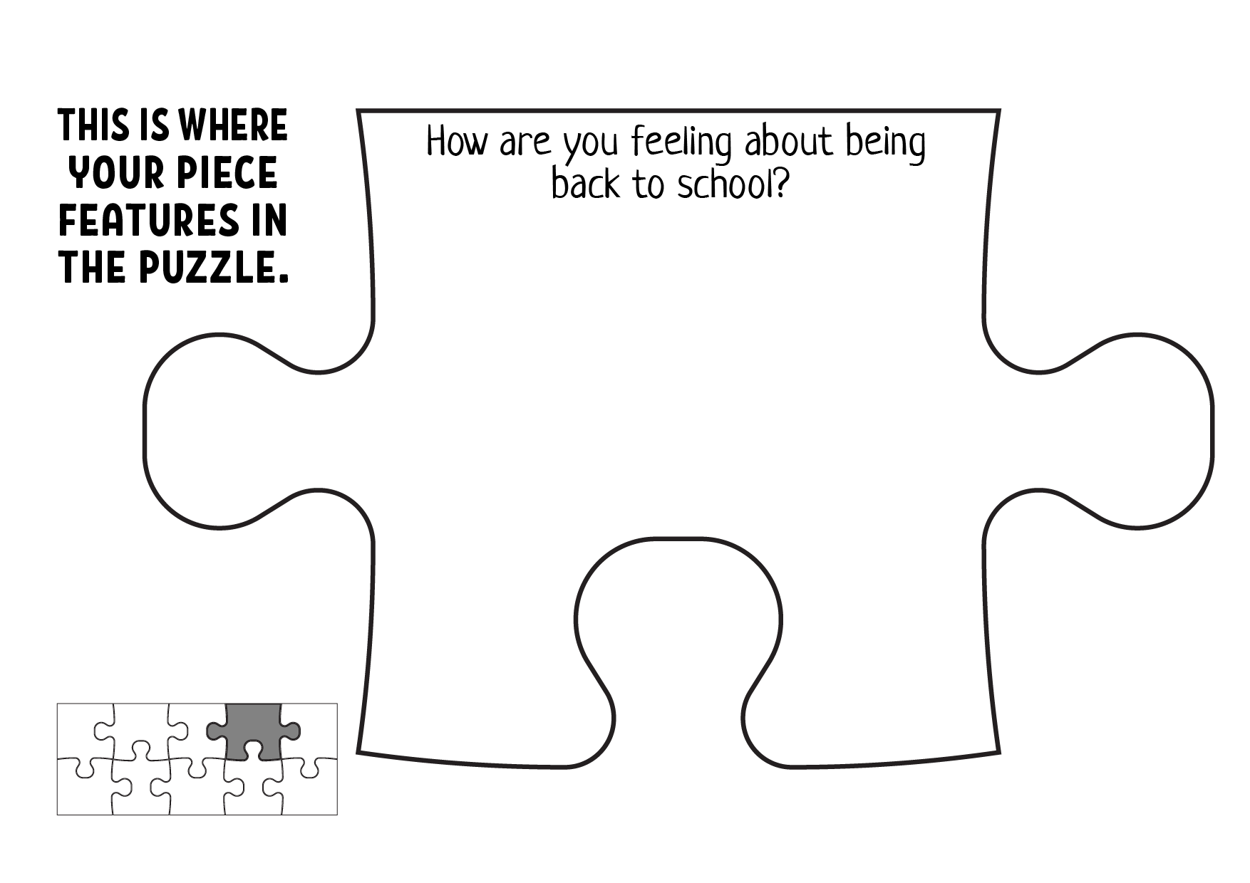 All about me puzzle piece free printable papercraft templates