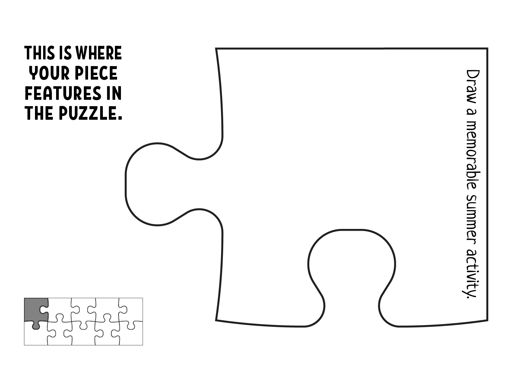 All about me puzzle piece free printable papercraft templates