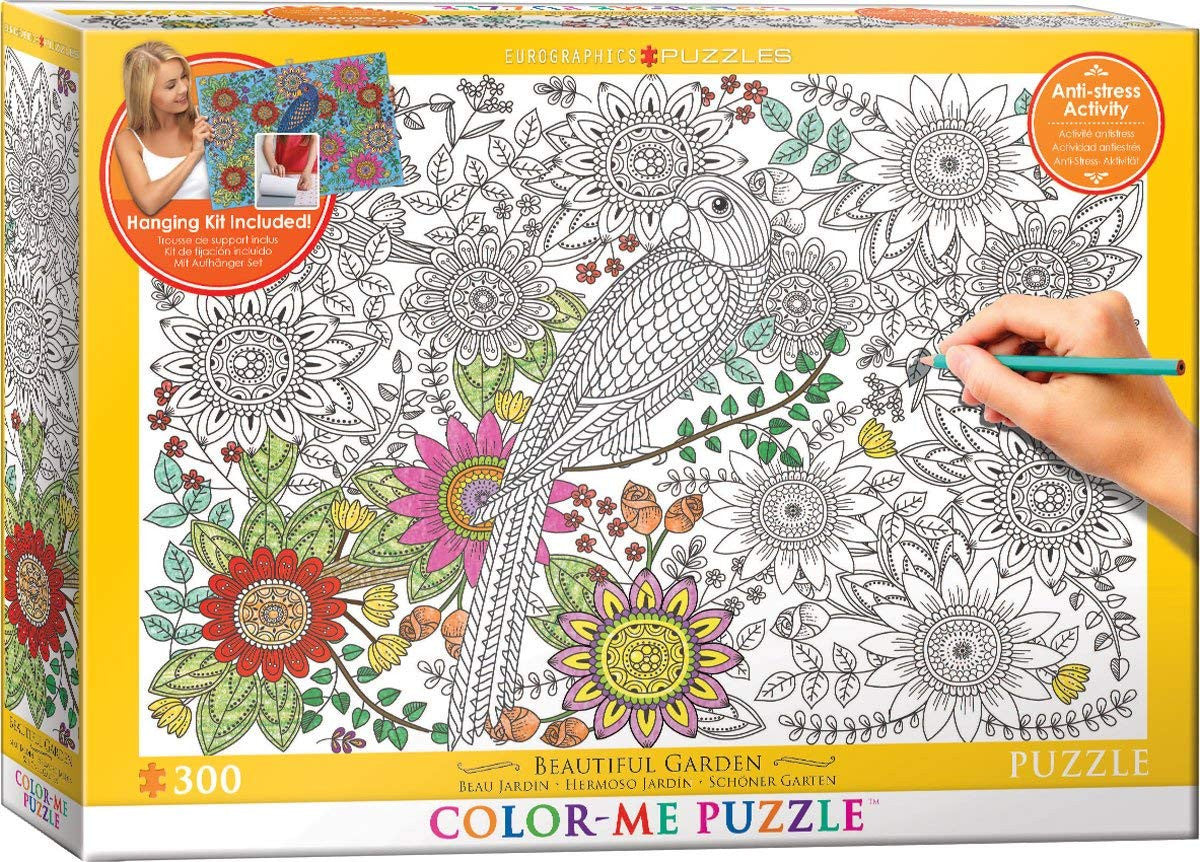 Eurographics beautiful garden color me jigsaw puzzle â jcs wildlife