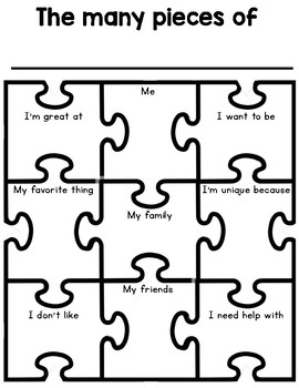 All about me poster puzzle pieces by kids and coffee tpt