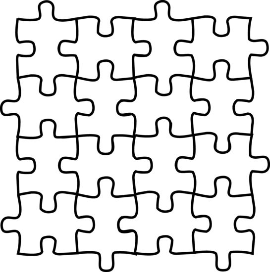 Puzzle pieces coloring page