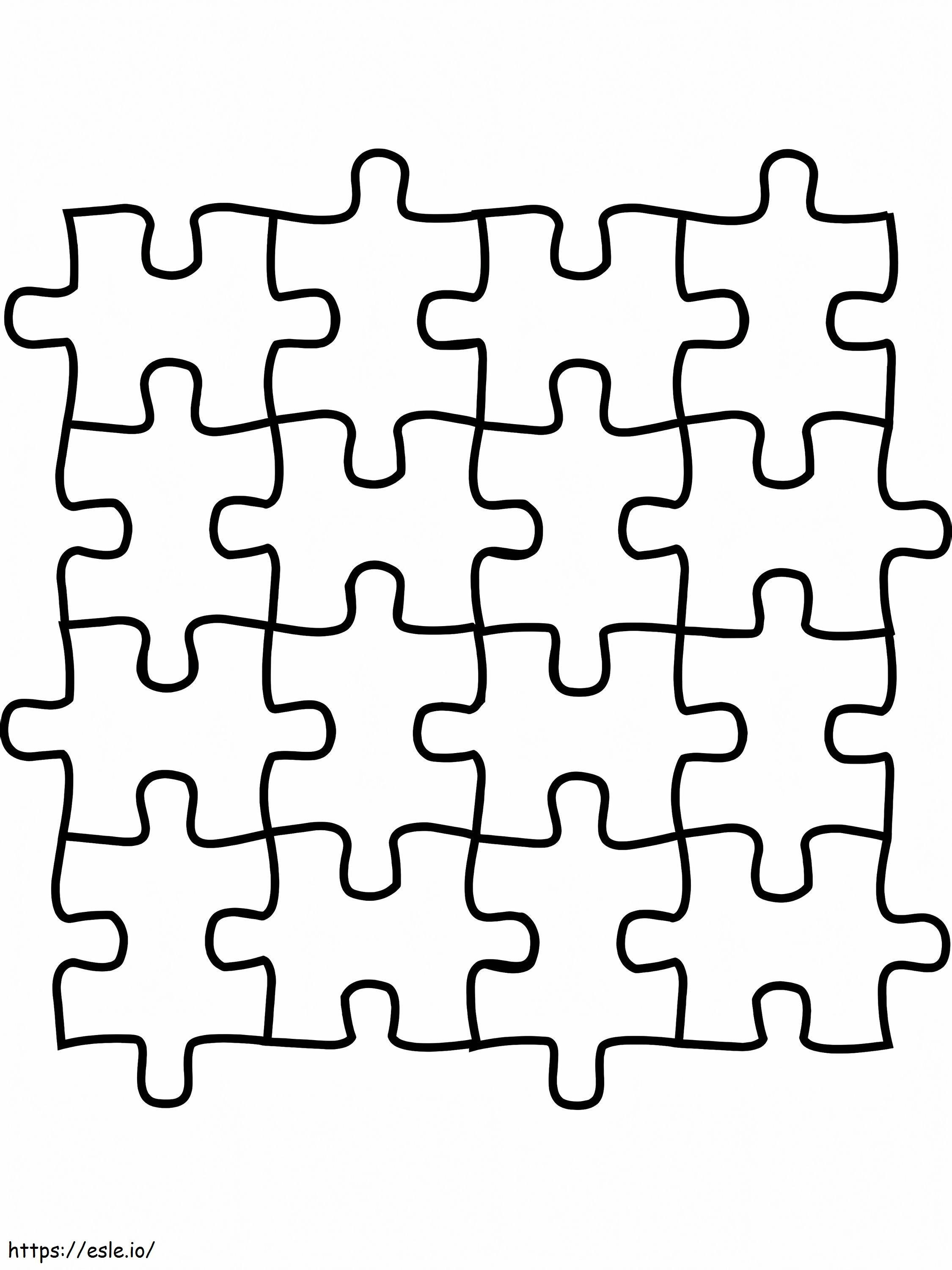 Jigsaw puzzle pieces coloring page