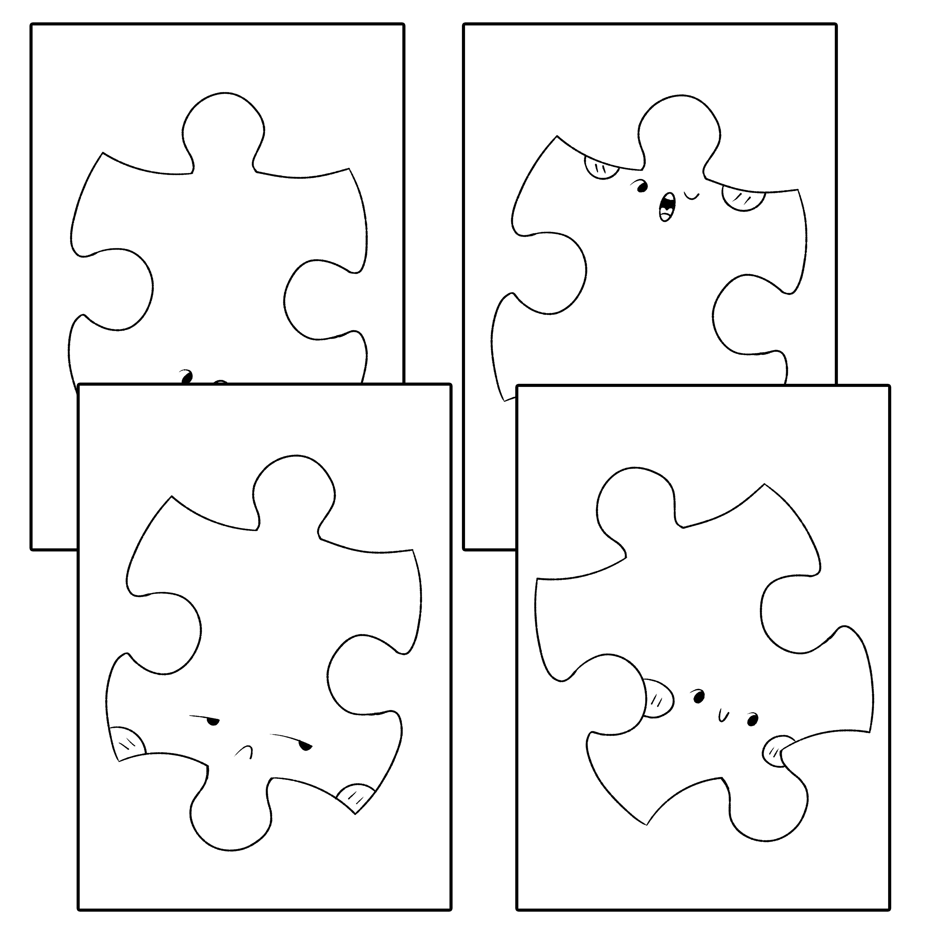 Puzzle pieces coloring pages worksheet activities autism awareness morning work made by teachers