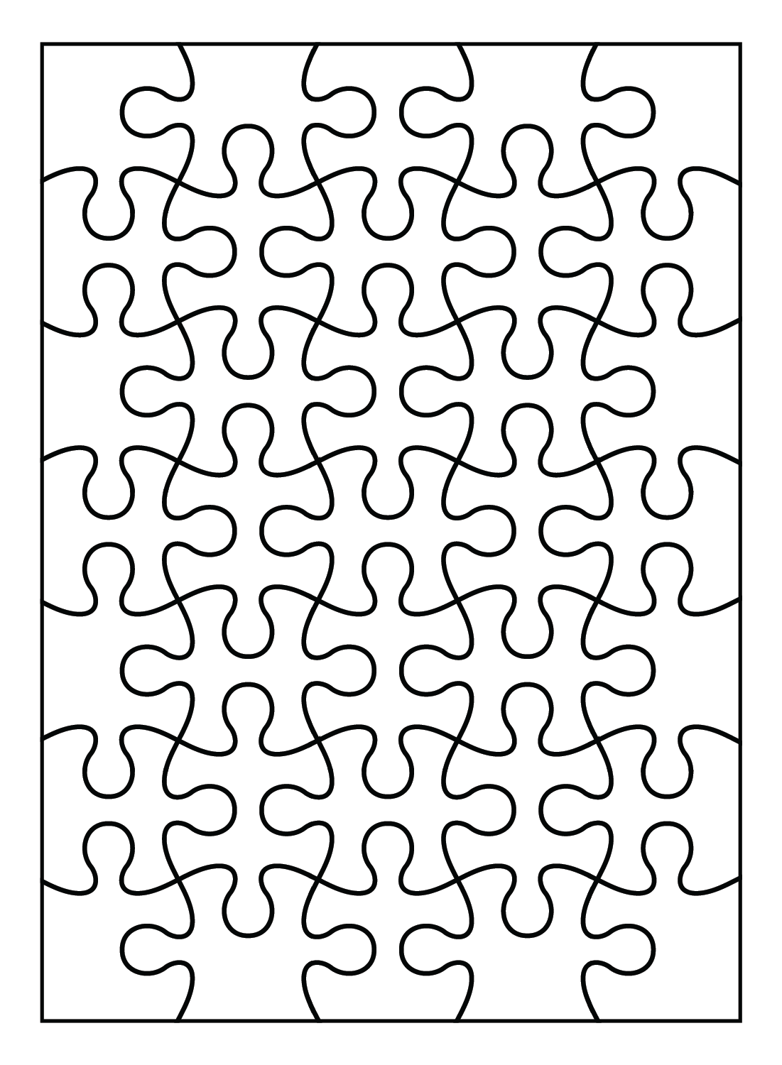 Jigsaw puzzle coloring pages printable for free download