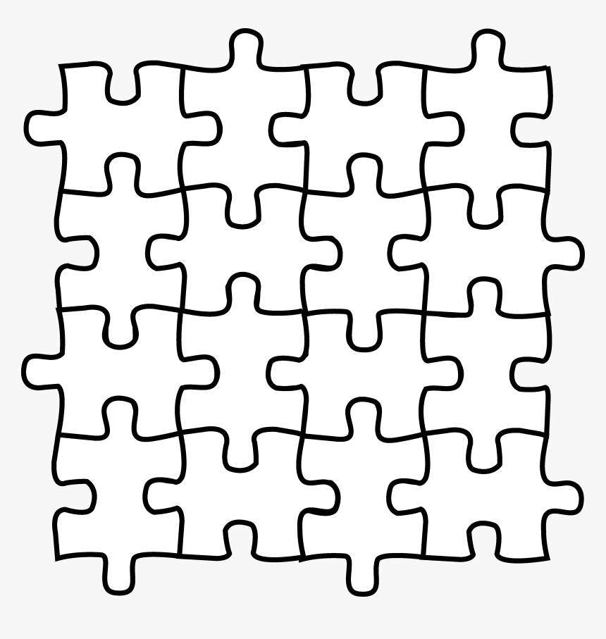 Instructive puzzle piece coloring page simplistic many