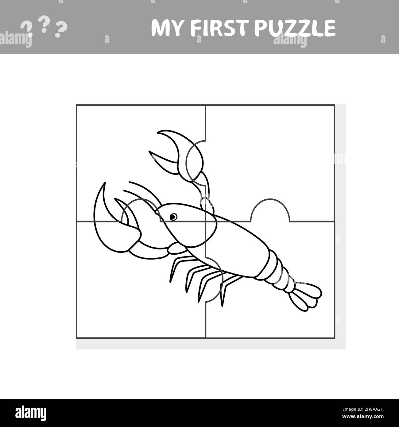 My first puzzle sea crayfish puzzle pieces