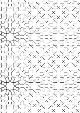 Islamic pattern coloring page free printable coloring pages