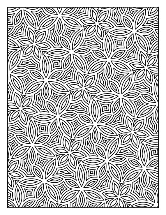 Coloring page geometric repeating pattern printable download now