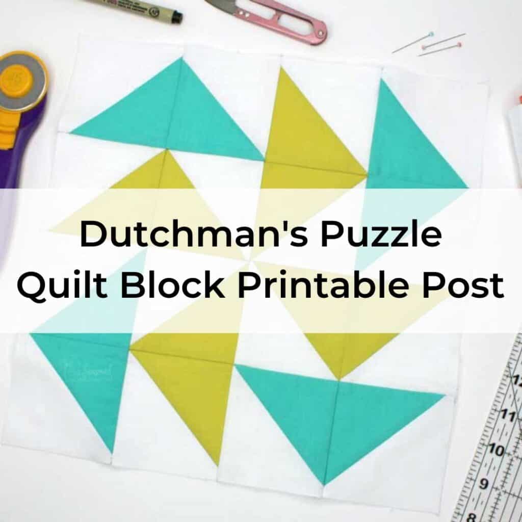 How to make a perfect dutchmans puzzle quilt block