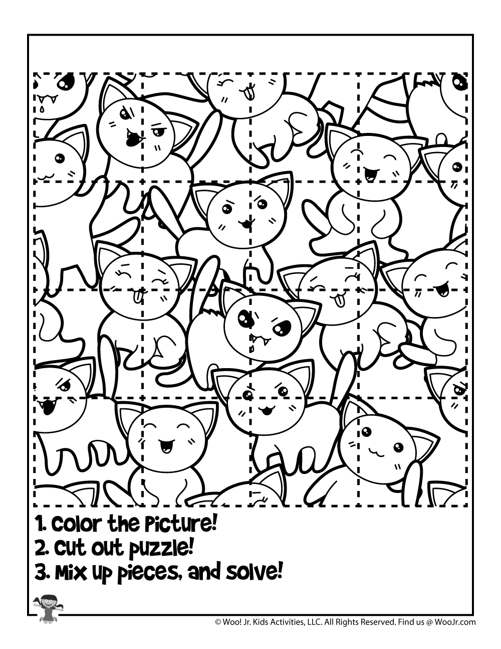 Printable coloring puzzles for kids woo jr kids activities childrens publishing