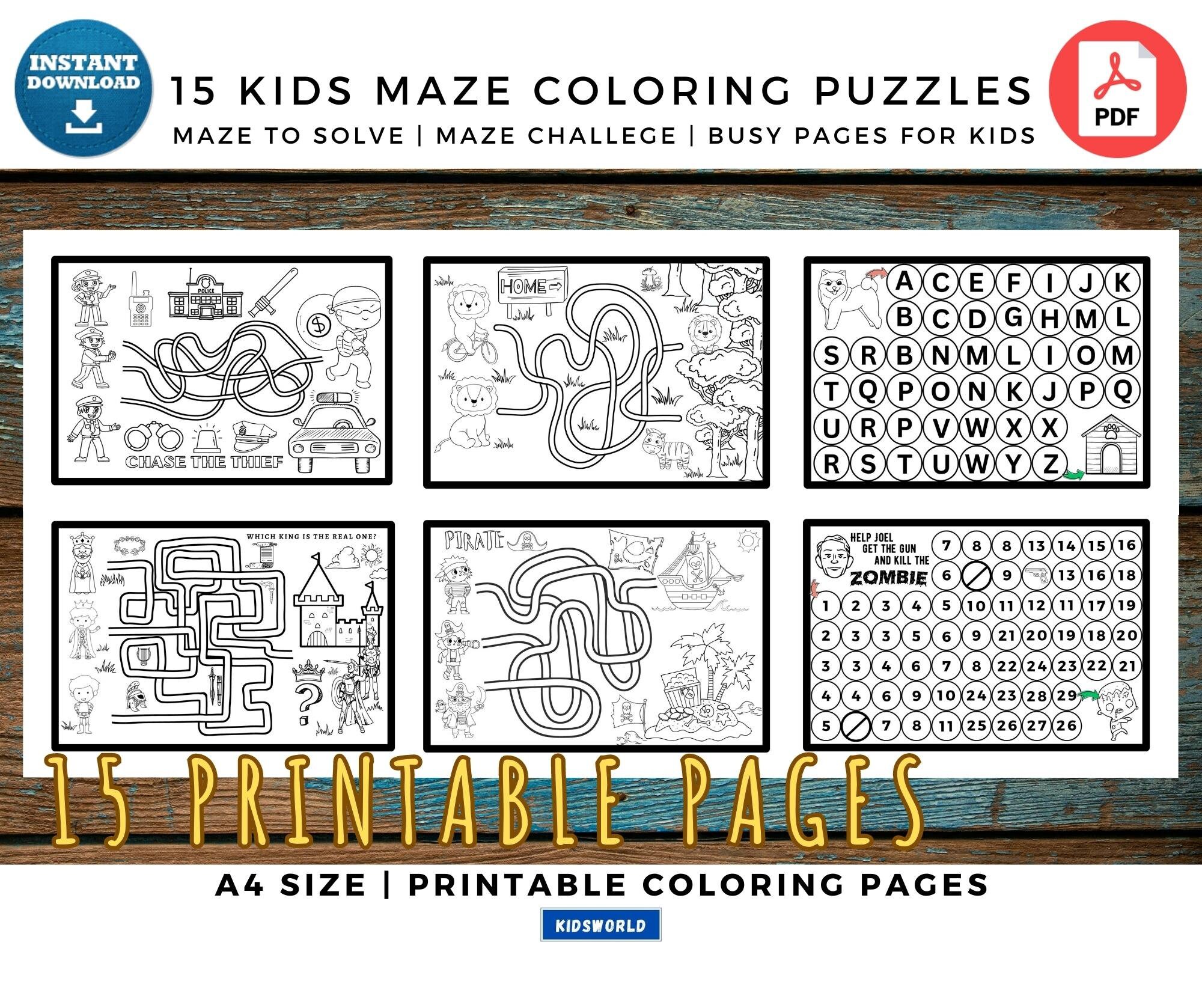 Printable maze challenge coloring pages for kids pages childrens activities busy printable pages for kids maze puzzle digital