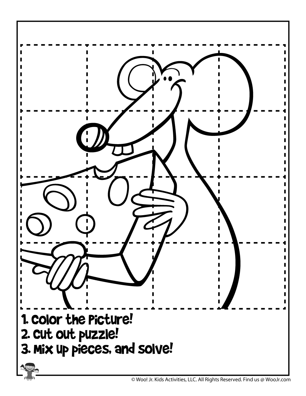 Printable coloring puzzles for kids woo jr kids activities childrens publishing