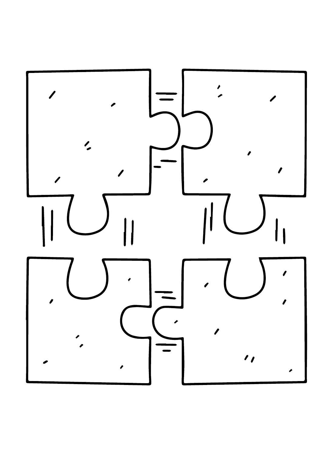 Jigsaw puzzle coloring pages printable for free download