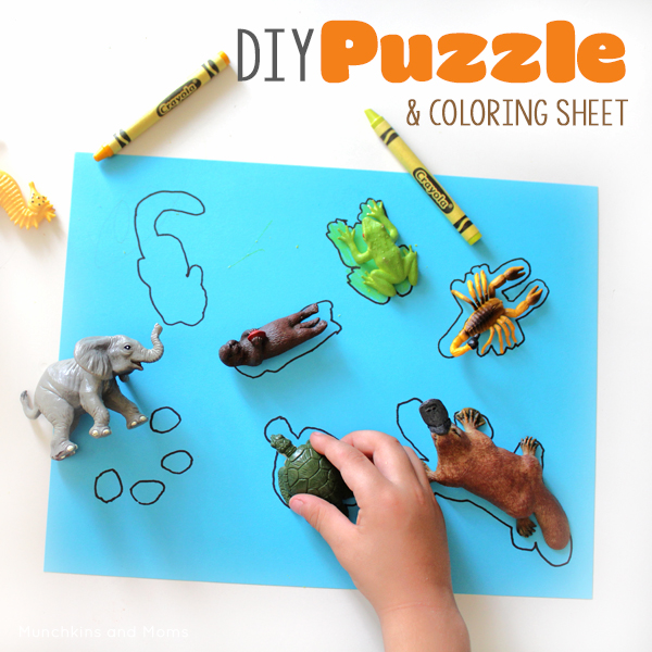 Diy puzzles and coloring sheet â munchkins and moms