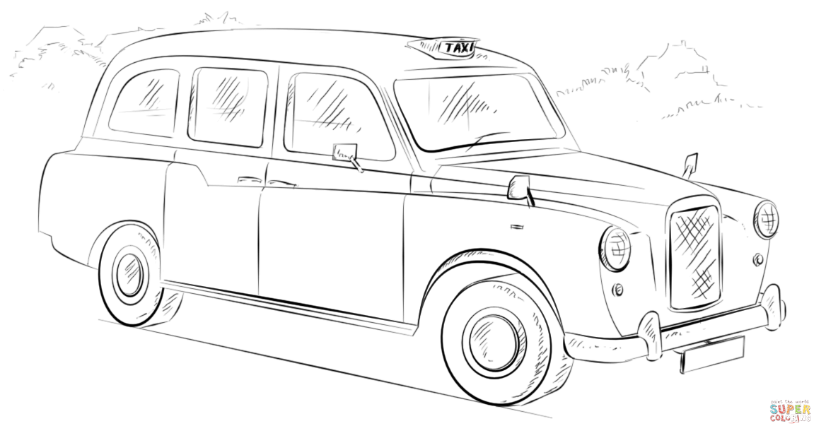 London taxi cab coloring page free printable coloring pages