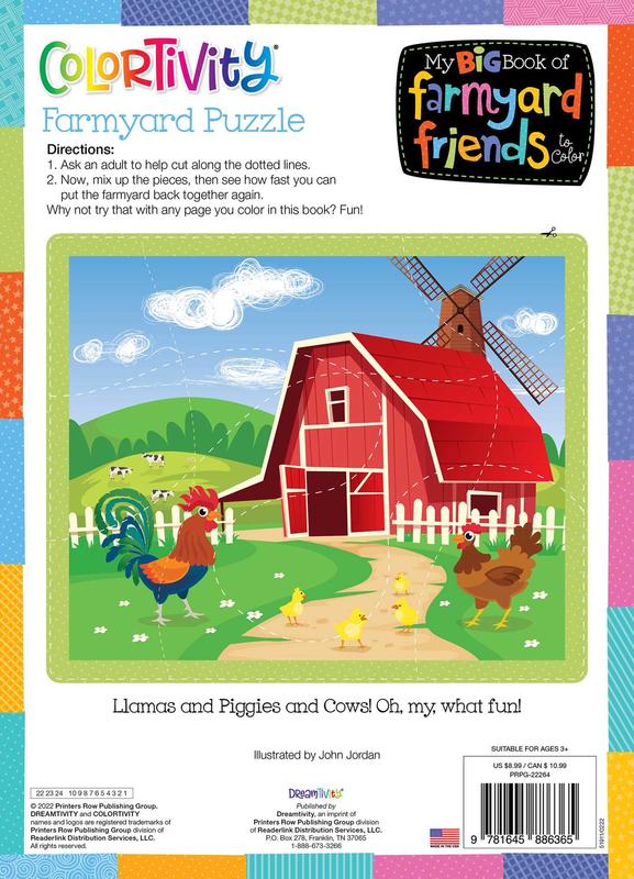 Books my big book of farmyard friends to color