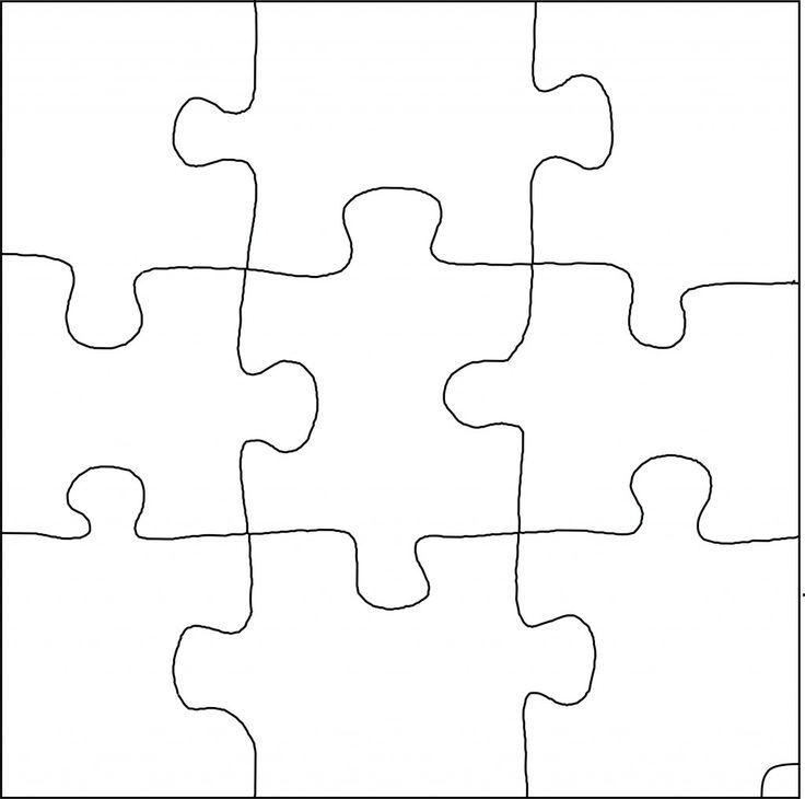 Blank jigsaw piece template