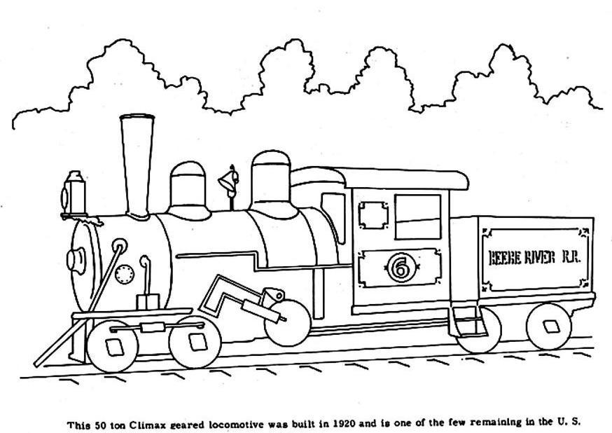 Coloring page steam lootive